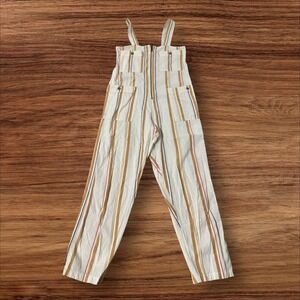 Billabong Striped Jumpsuit Overalls Utility Pockets‎ Womens S Boho Casual